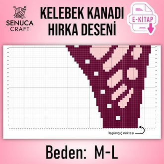 Kelebek Hırka Desen Şeması M-L Beden (Dijital PDF)