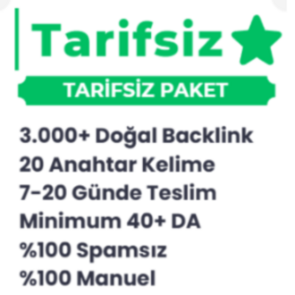 TARİFSİZ BACKLİNK PAKETİ 36.000 TL