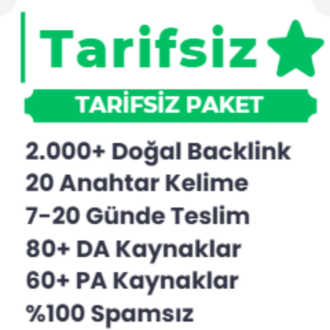 TARİFSİZ BACKLİNK PAKETİ 36.000 TL