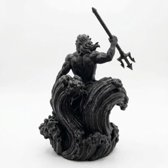 3D Poseidon Motifli LED Duvar Aydınlatması | Dekoratif Heykel Lamba | 3D Baskı
