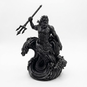 3D Poseidon Motifli LED Duvar Aydınlatması | Dekoratif Heykel Lamba | 3D Baskı