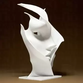 Gizemli Maske ve Soyut Yüz Figürü Dekoratif Obje | 3d Baskı