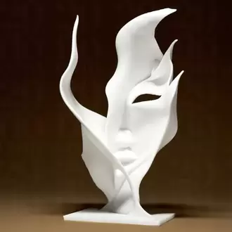 Gizemli Maske ve Soyut Yüz Figürü Dekoratif Obje | 3d Baskı