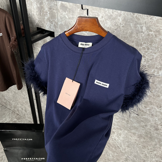 MiuMiu Premium Kadın T-shirt (lacivert)