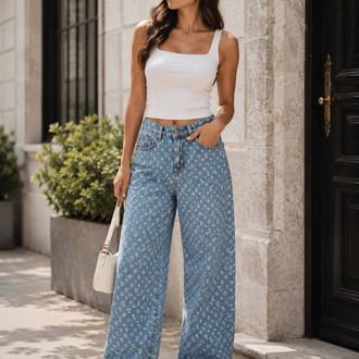 Louis Viutton Kadın Jeans (oversize)