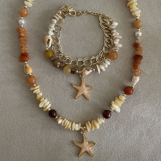Handmade | Akik Taşlı İkili Set 