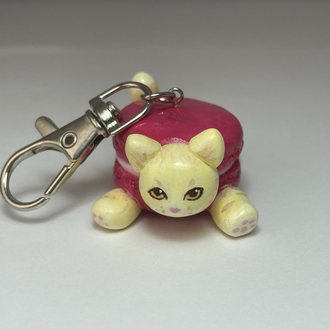 makaron kedi figür anahtarlık/charm