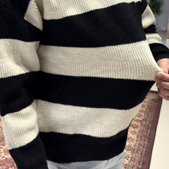 Oversize Triko Örgü Kazak Siyah