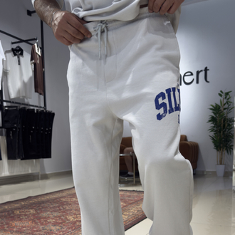 Oversize Baskılı Eşofman Takım Gri 