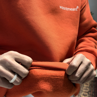 Oversize Ön Ve Arka Baskı Detaylı Hoodie Turuncu