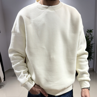 Oversize Basic Sweatshirt Ekru