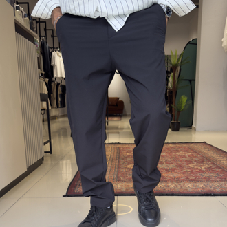 Regular Fit Paraşüt Kumaş Pantolon Siyah
