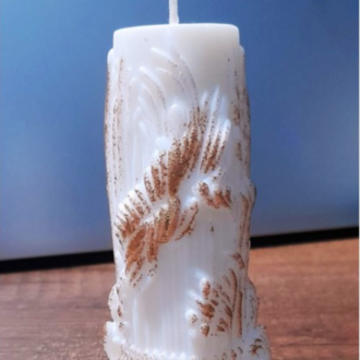 Soya wax el yapımı sütun desenli mum