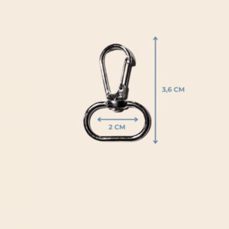 2 cm Telli Kanca Klips - 3,6 cm Boy Metal Renk (50 Adet)