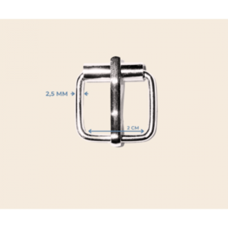 2 cm * 2.5 mm makaralı toka metal renk
