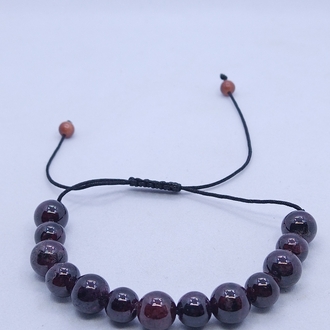 Doğal granat taşlı bileklik