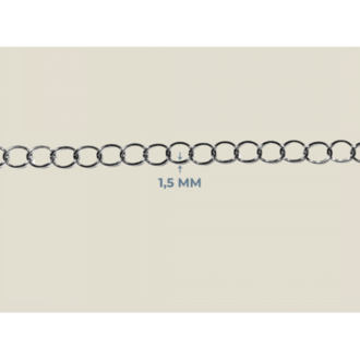 1,5 mm Tombul Zincir Metal Renk (10 Metre)