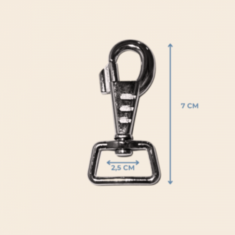 2,5 cm Tasma Kancası Metal Renk (7 cm) - 4 Adet