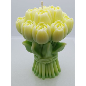 Doğal Soya Wax Mum – Lale Demeti Model Dekoratif Mum