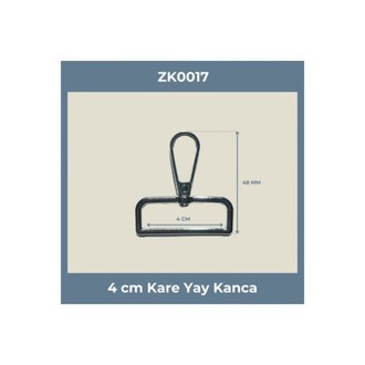 4 cm Kare Yay Kanca Nikel – Metal Çanta Askı ve Anahtarlık Aparatı 50 Adet