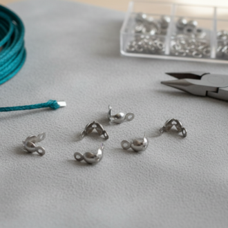Çelik Düğüm Midye Kapama 3 mm | Takı Yapım Malzemesi