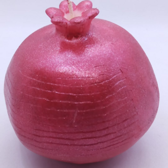 Nar Figürlü Doğal Soya Wax Mum – El Yapımı, Dekoratif ve Çevre Dostu