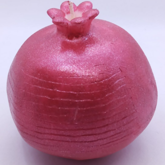Nar Figürlü Doğal Soya Wax Mum – El Yapımı, Dekoratif ve Çevre Dostu