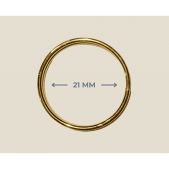 21 mm Sarı Çift Sargı Metal Anahtarlık Halkası 500 ADET