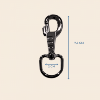 2 cm Oval Tasma Kancası 7,5 cm Metal Renk 4 Adet