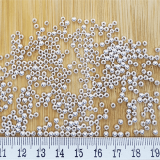 925 Ayar Gümüş Mini Top Boncuk 3 mm | Parlak ve Minimal Takı Detayı 10 adet