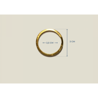 2,5 cm Kararmaz Gold Ezme Metal Anahtarlık Halkası 100 ADET