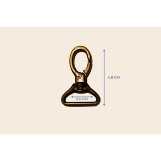 2,5 cm sargılı kanca 4,8 cm. antik sarı renk