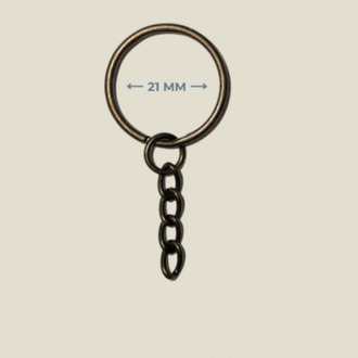 Zincirli Anahtarlık Halkası - Antik Renk (21 mm)