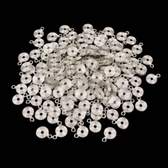 Gümüş Kaplama Spiral Sarmal Form Metal Takı Sallantı Aparatı (1 Adet)