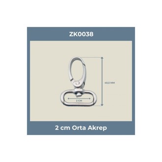 2 CM Orta Akrep Kanca Nikel – Metal Anahtarlık ve Çanta Askı Aparatı ( 50 Adet)