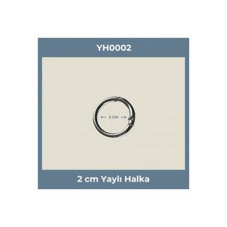 2 cm (20 mm) Nikel Kaplama Yaylı Halka - Çanta ve Takı Aparatı