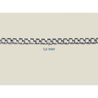 1,5 mm Traşlı Zincir Metal Renk (10 Metre)