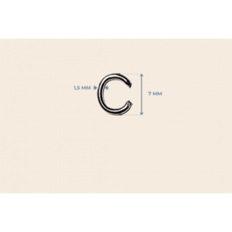 7 mm * 1.5 mm C Bağlantı Halkası metal renk