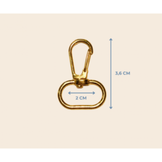 2 cm Telli Kanca 3,6 cm Sarı Renk – Takı Yapımı, Bijuteri ve Aksesuar Malzemesi