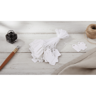 Küçük Boy İpli Fiyat Etiketi 2x1 cm – 80 Adet Karton Etiket