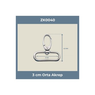 3 CM Orta Akrep Kanca Nikel – Metal Anahtarlık ve Çanta Askı Aparatı (50 Adet)