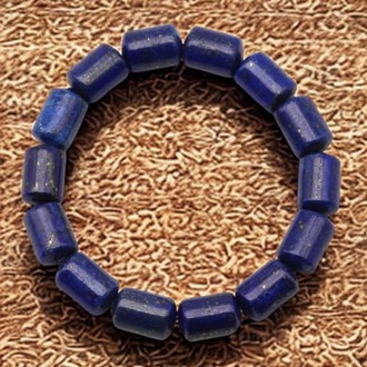 Lapis Lazuli Doğal Taş Bileklik - 10x14 mm Özel Kesim Silindir