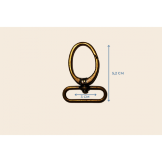 3 cm tombul kanca 5,2 cm. antik sarı renk