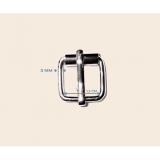 1.5 cm * 3 mm makaralı toka metal renk