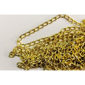 1,20 mm Sarı Renk Kıvrık Metal Takı Zinciri (10 Metre )