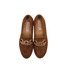 Kahve Süet Gold Tokalı Babet 1,5 cm