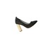 Siyah Süet Ham Topuk Stiletto 10 cm 