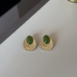 Marka Model Yeşil Küpe