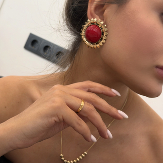 Marka Model Kırmızı Güneş Küpe