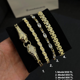 14 K Çelik Bileklik Kombin